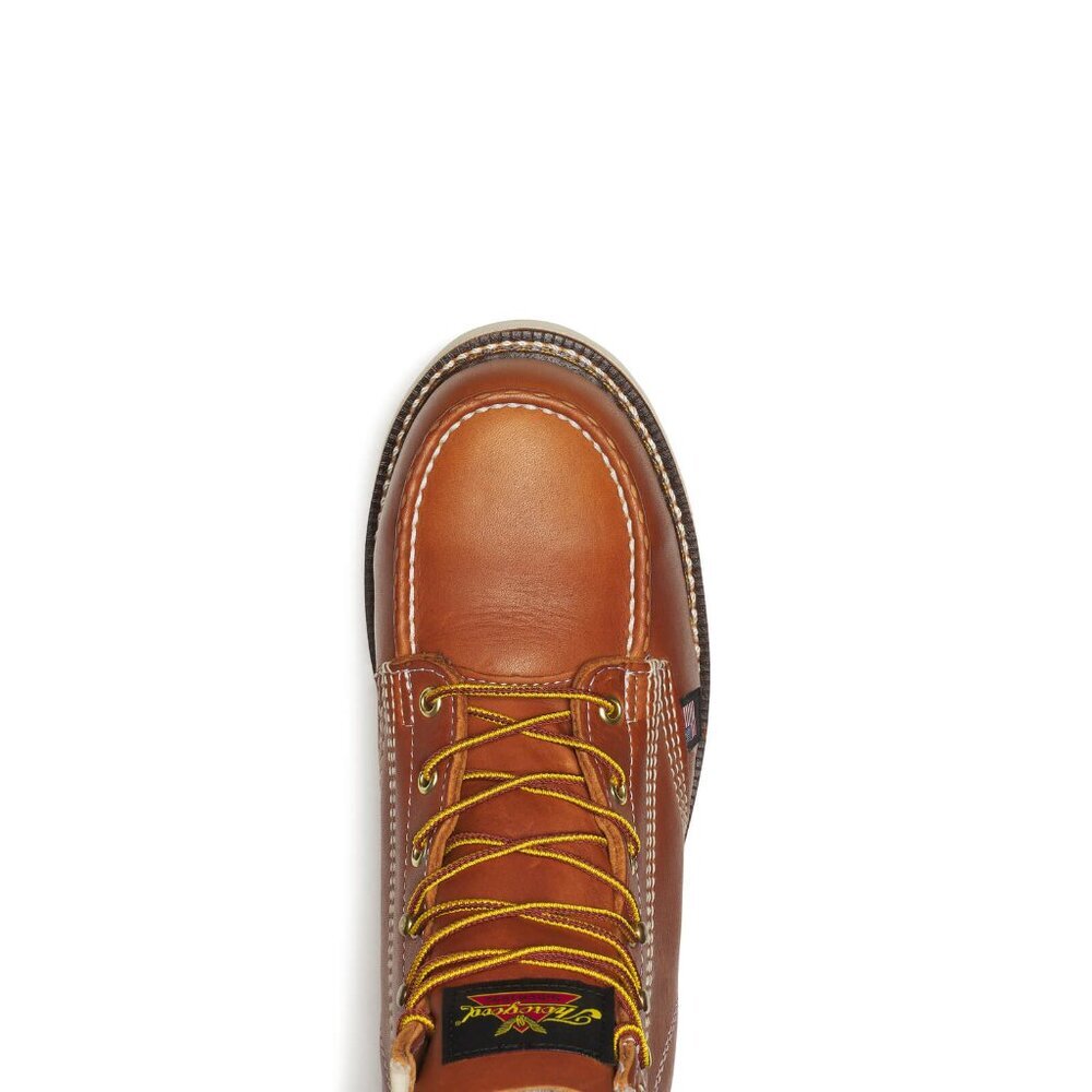 NEW Thorogood Mens sz 11 American Heritage 6” Moc Toe Tobacco Brown Leather Boot - Picture 8 of 9